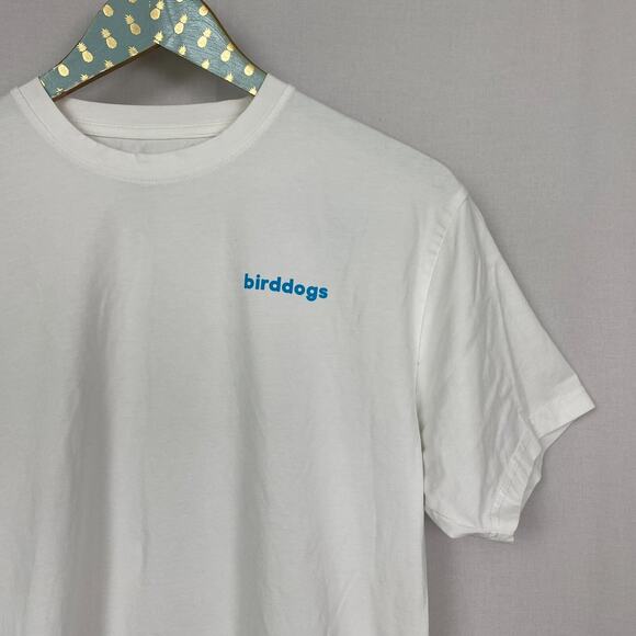Birddogs T Shirt Mens Large White Bird Graphic Multicolor Neon Short Sleeve - Picture 3 of 9
